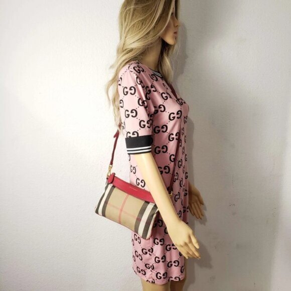 Burberry House Check Derby Peyton Crossbody Clutch Bag 370-081323 - Picture 11 of 11